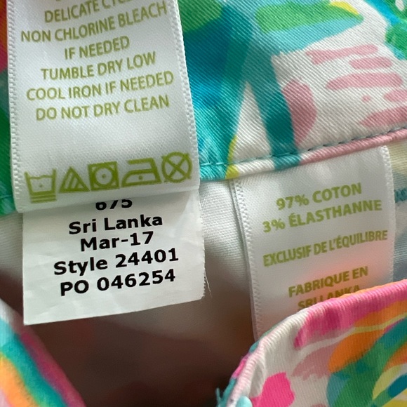 Lilly Pulitzer Callahan Chino Pants Size 10 Multi Sea Salt Print - Picture 9 of 9